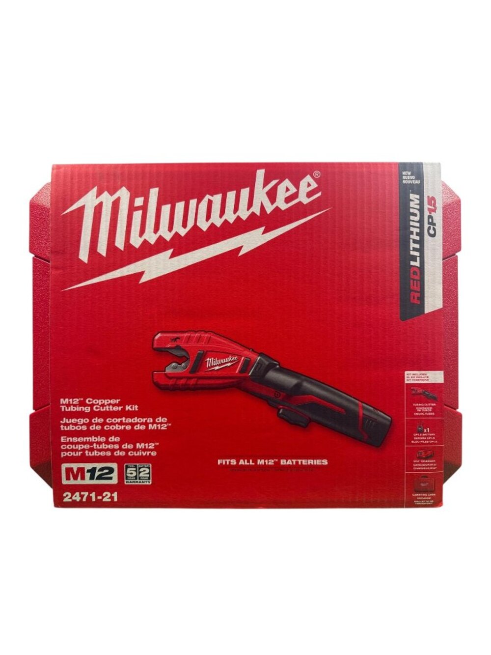 Milwaukee 2471-21 M12 Cordless Lithium-Ion Copper Tubing Cutter Kit
